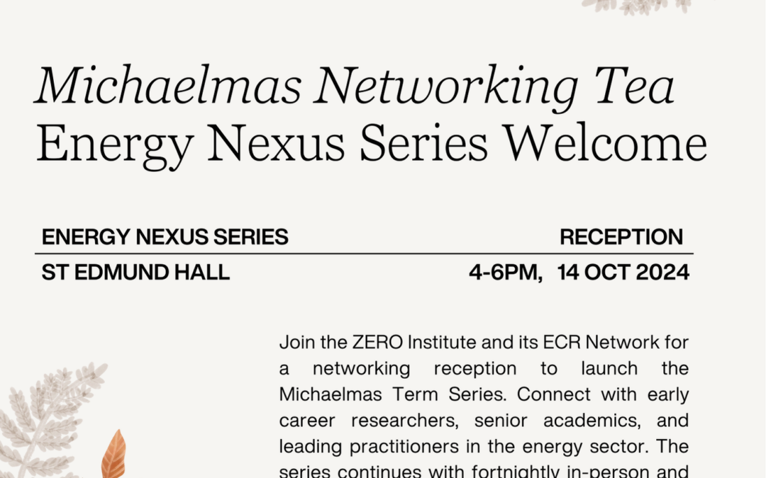Networking Tea – Energy Nexus Series MT Welcome