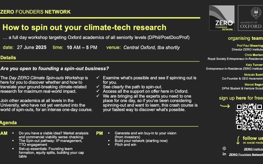 How to Spin out Your Climate-Tech Research