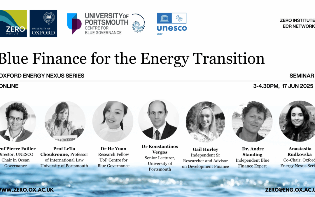 Oxford Energy Nexus Series: Blue Finance for Net ZERO