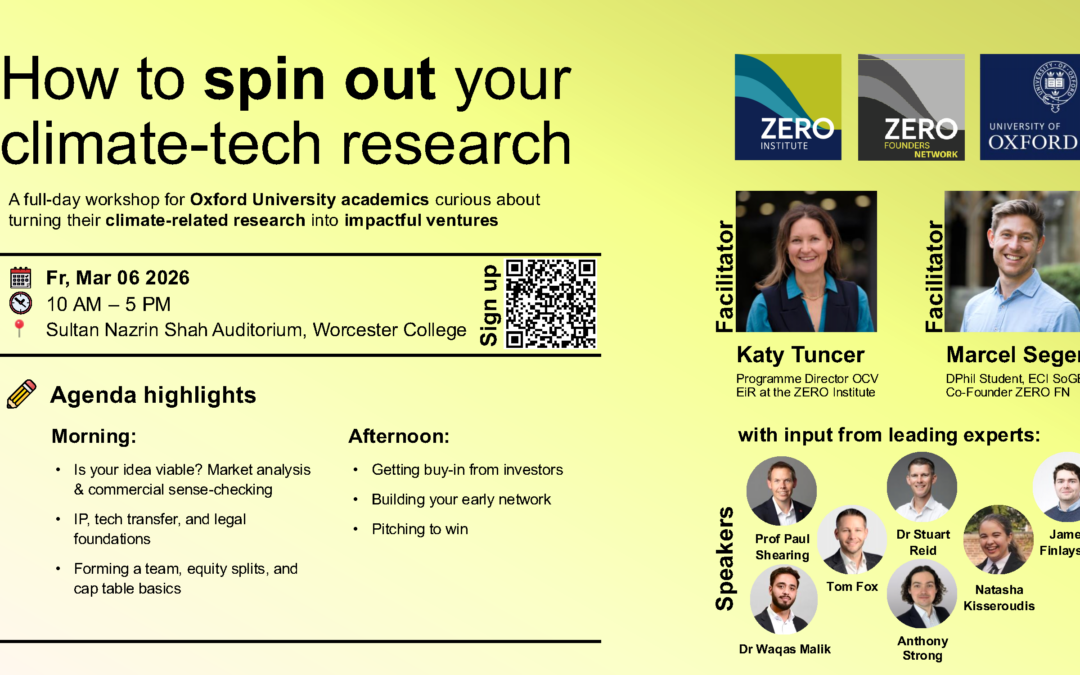 How to Spin out Your Climate-Tech Research 2026