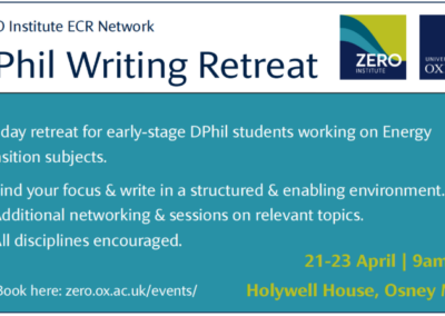 DPhil Writing Retreat – 21st – 23rd April