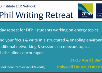 DPhil Writing Retreat – 21st – 23rd April