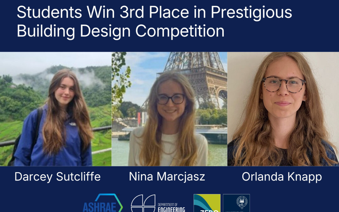 Oxford Engineering Students Win 3rd Place in Prestigious Sustainable Design Competition 